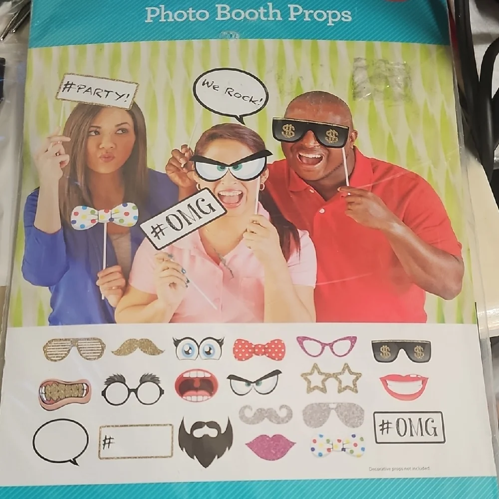 Nwt Photo Booth Props Set - Fun Party Accessories